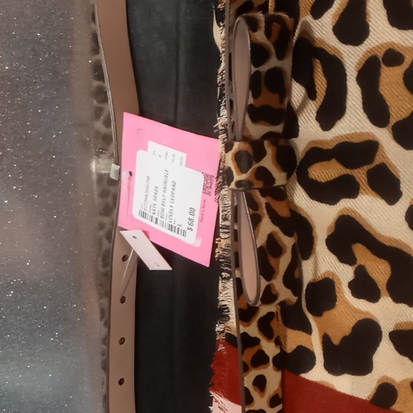 Kate Spade Lovely Leopard Bow Haircalf Belt & Big Cat Oblong Scarf Inc Gift Box - Picture 6 of 8